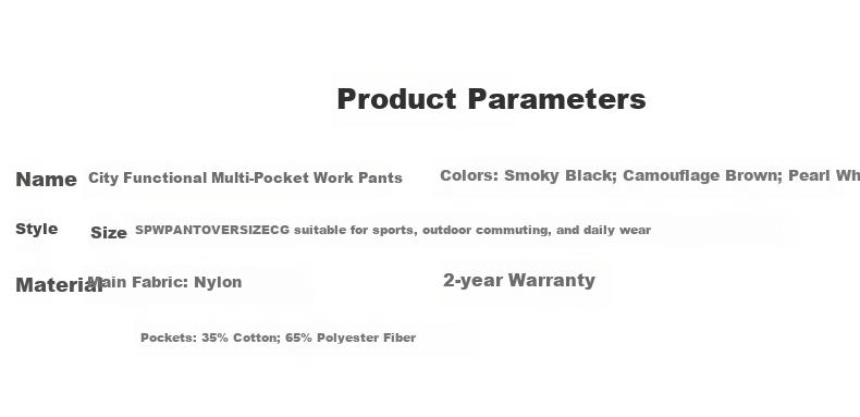 DECATHLON SPW Urban Functional Loose-Fit Sun Protection Water-Repellent Outdoor Casual Cargo Pants for Men And Women - 5573588 17