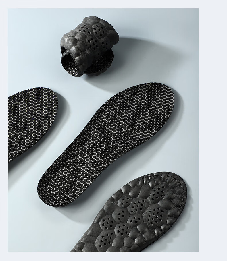 FOOTOPPO Graphene Deodorizing Sports Insoles for Men Sweat-Absorbing Odor-Resistant Breathable Antibacterial Soft Elastic Shock-Absorbing High-Elasticity Insoles 12
