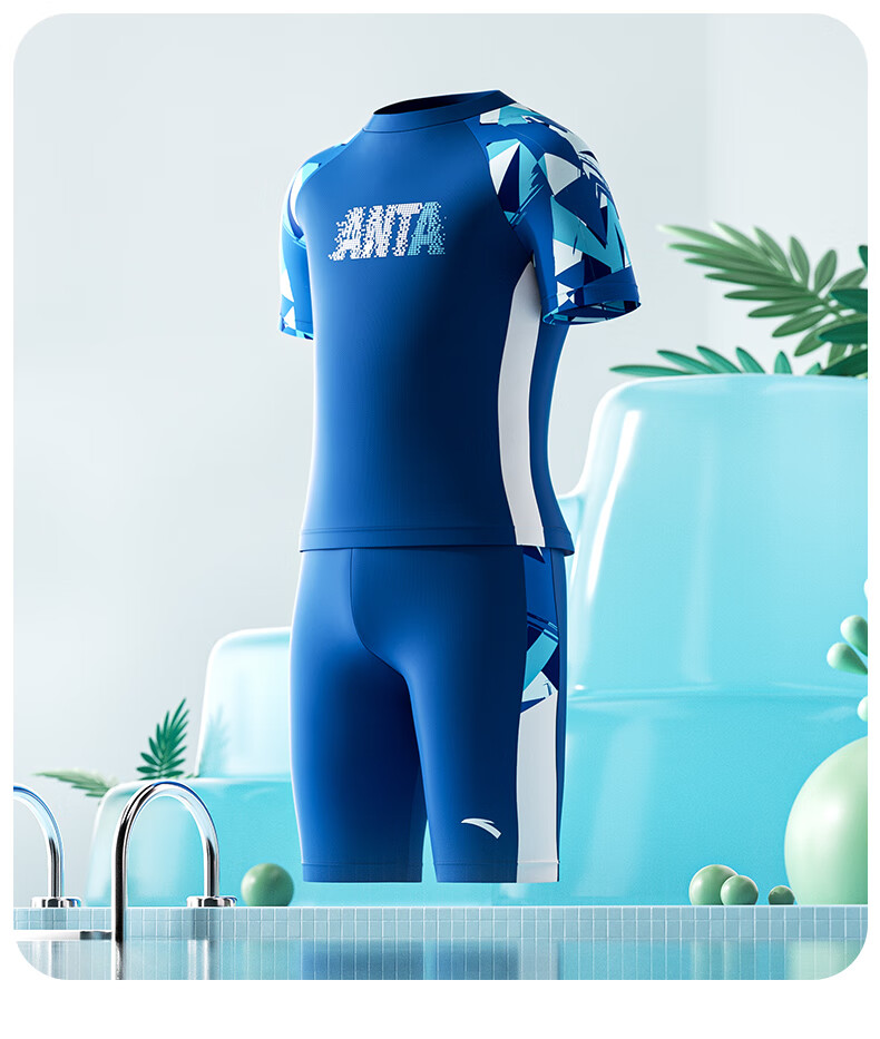 ANTA Kids Boys 2026 New Split Style Swimwear Set Youth Professional Sports Training Swimsuit 10