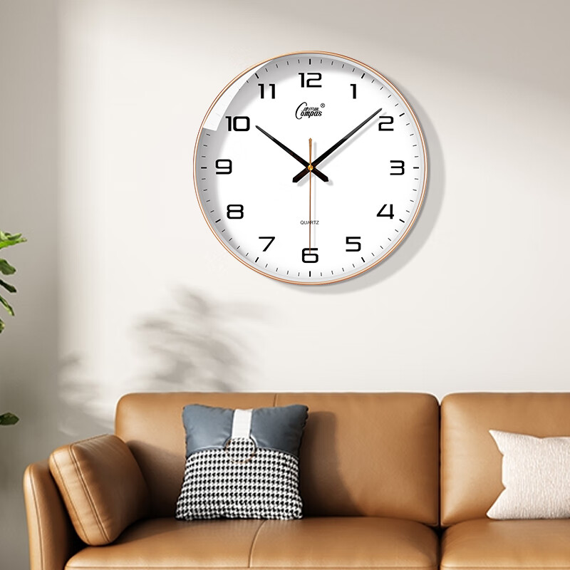 Compas Wall Clock Living Room Clock Simple Quartz Wall Clock Bedroom Hanging Clock 2999 Gold 35cm
