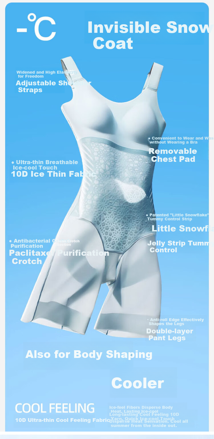 LangSha Ultra-Thin Seamless Shapewear Bodysuit, Breathable Summer Slimming Waist-Cinching Body-Shaping Underwear, Postpartum Tummy Control Shaping Slimming Garment 2