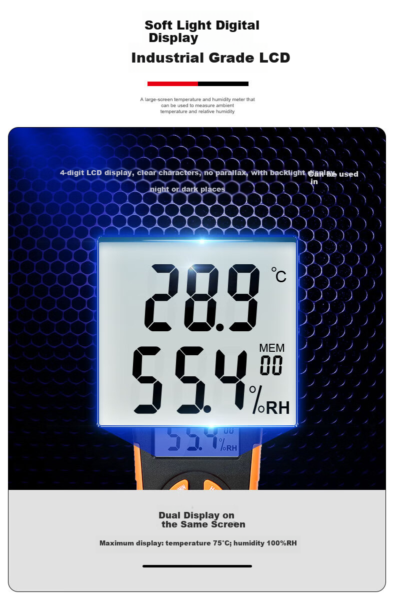 VICTOR Handheld Industrial Thermometer And Hygrometer, High-Precision Home Temperature Meter, Indoor Digital Humidity Detector, VC231 2
