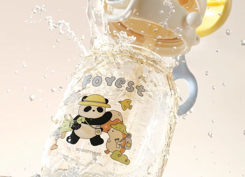 KeChao TonTon Bucket Children's Water Cup Direct Drinking Straw Baby Water Bottle Summer Kindergarten School 2-9 Years PPSU Unisex 13