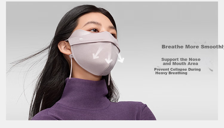 Beneunder 3D Warm Face Mask, Autumn And Winter Windproof And Sun-Protective Mask for Women, UV Protection Face Shield, Cold-Resistant, Moisturizing, Stylish Cycling Face Mask 17