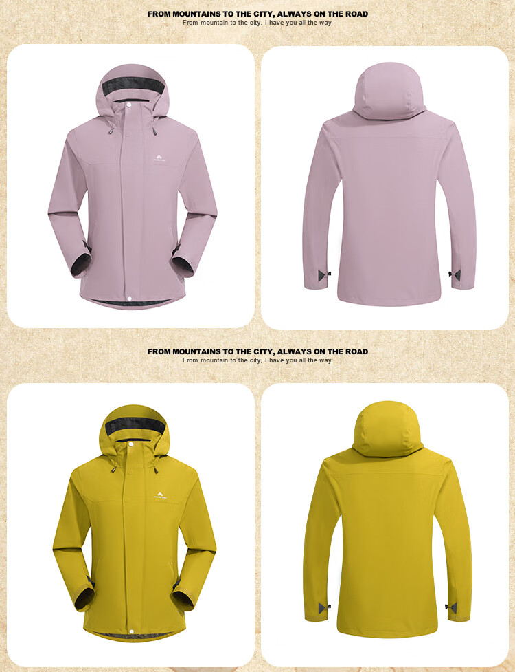 Pioneer Camp Tibetan-Style Windproof And Waterproof Jacket for Women, Spring And Summer Hard Shell Outdoor Hiking Mountaineering Coat with Hood 10