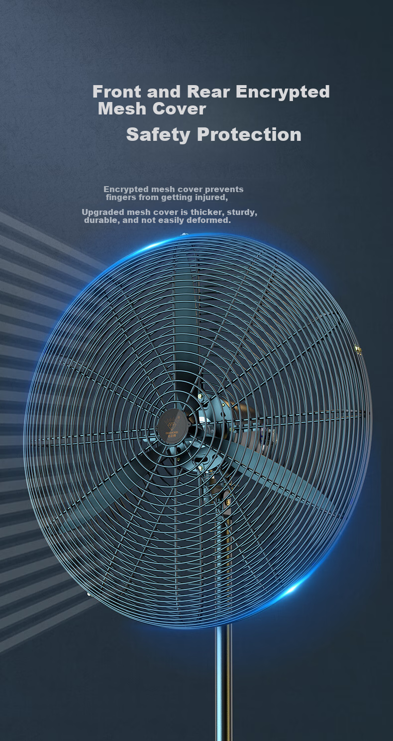 Zuanshipai Industrial Fan, High-Power Electric Fan, Bull Horn Fan, Large Capacity Industrial Fan for Factory Workshop, Commercial Standing Floor Fan, Removes Formaldehyde, FS-50 9