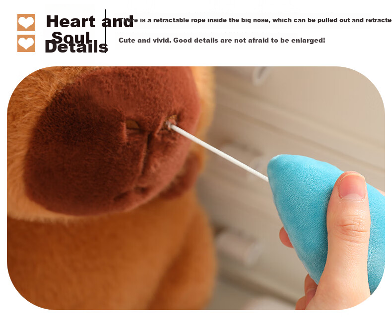 Beishangxing Capybara Plush Doll Large Stuffed Toy Children's Companion Pillow for Boys And Girls Birthday Gift 12
