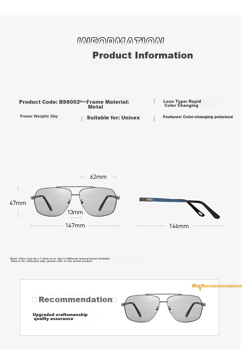 CAPONI Photochromic Polarized Sunglasses for Men, Day And Night Use, Driving Specific Night Vision Glasses, Fishing UV Protection And Sun Protectio 6