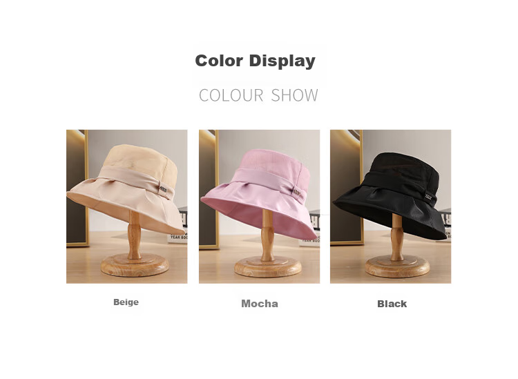 Shanghaigushi Silk Sun Hat for Women, Summer UV Protection, Mulberry Silk Hat, Birthday Gift for Mom Or Elders SSS24MZ20 Bean Paste Color 4