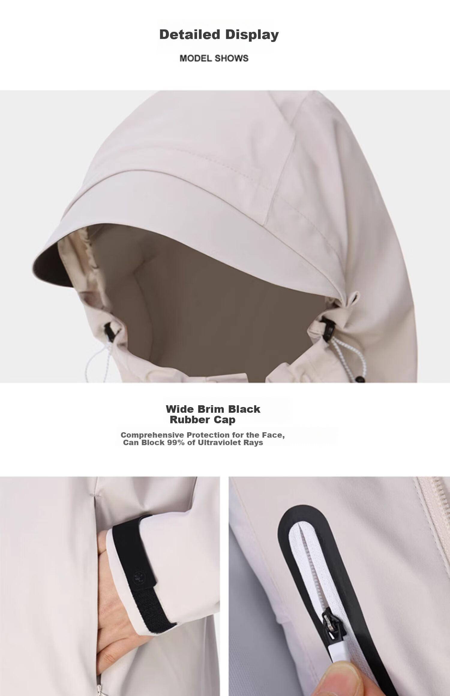 CAMEL Single-Layer Windbreaker Jacket for Men And Women, Waterproof Coat A46169, Lavender Color, Size L 33