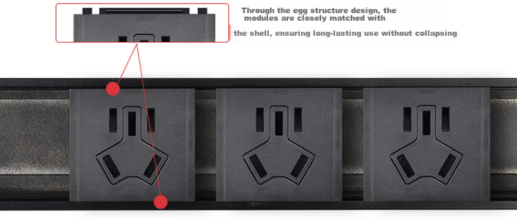 TOWE Intelligent Digital Display PDU Cabinet Socket Power Distribution Unit, Digital Display Alarm Socket, Can Display Current Voltage Power, Plug-In Board Power Strip EN10/G814D 11