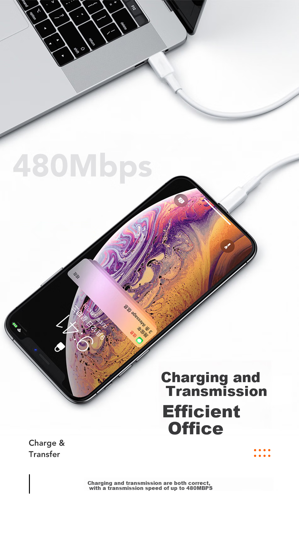 DiyiGongfang Apple Charging Cable Data Cable Fast Charging Cable for IPhone 13/14 Pro Max/12/Xs/XR/PD 1-Meter Cable Quick Charge Type-C Port + 20W Charger Set 8