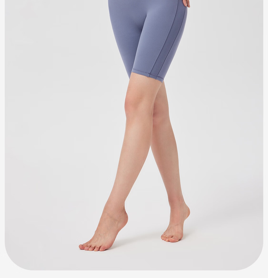 Keep Women's Yoga Shorts High Waist Butt Lift Cooling Sun Protection No Size 4-Inch Shorts Iris Purple 4
