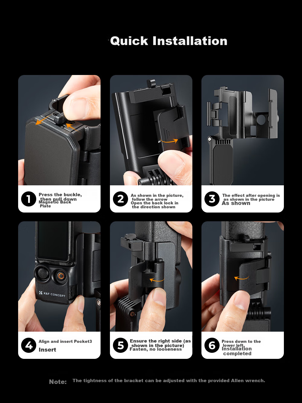 Zhuoer [Over 100K Sold Online], Compatible with DJI Pocket 3 Magnetic Stand Base, Multifunctional Pocket Camera Desktop Mount Accessory, Car Expansion Adapter 8