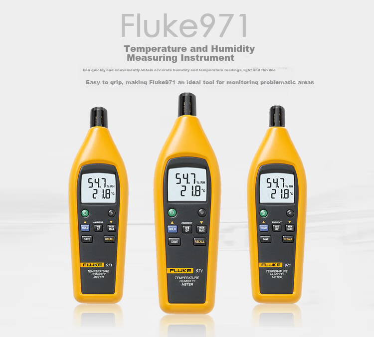 FLUKE 971 Temperature And Humidity Meter, Thermometer, Measures Dew Point And Display Ball Temperature, 1-Year Warranty 2