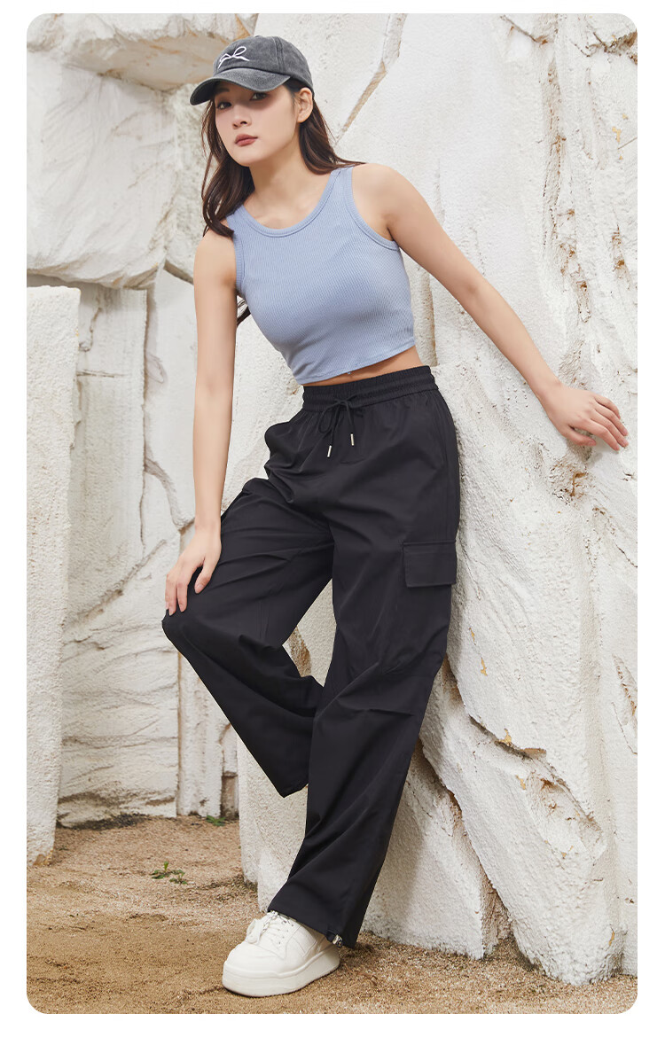 BOPRUIEY Women's Cargo Pants 2025 Summer Outdoor Sports Tactical Pants Straight-Leg Tapered Leg Couple Paratrooper Casual Pants for Wome 11