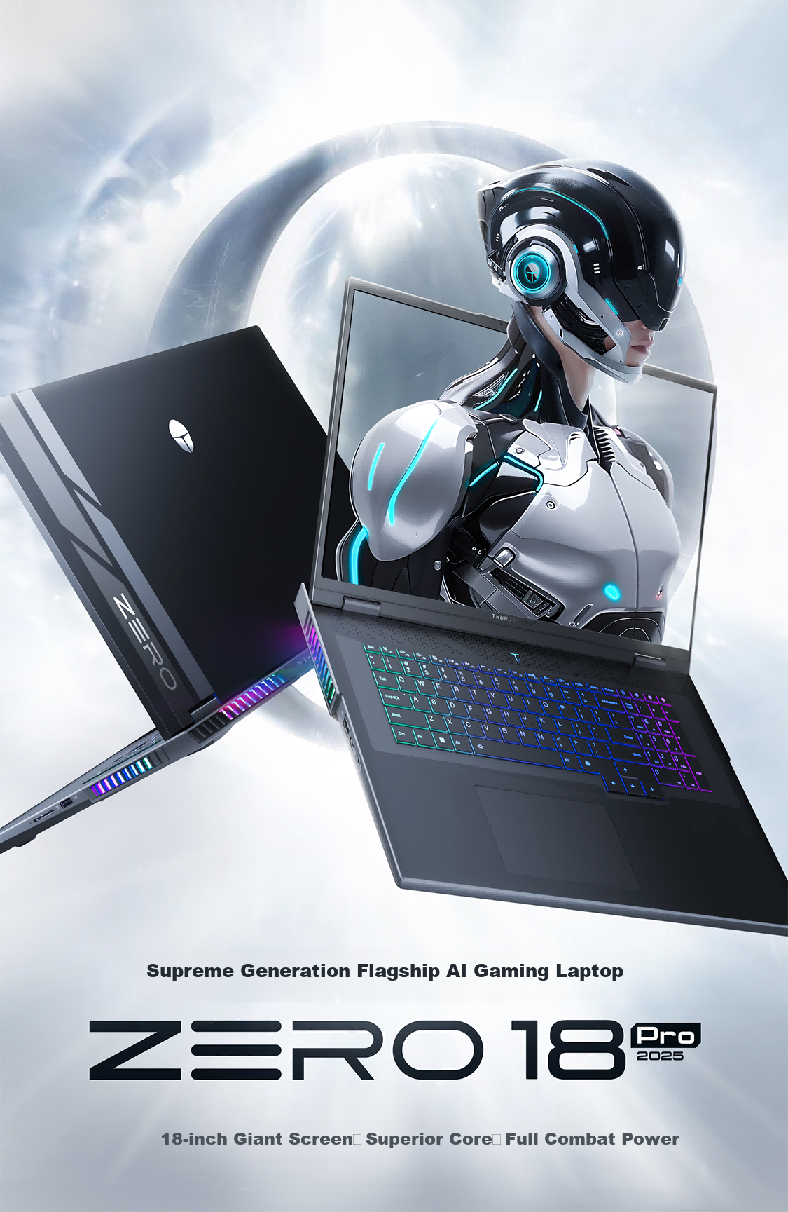 ThundeRobot ZERO18Pro 18-Inch Gaming Laptop (Intel Core U9HX, RTX5090, 64GB RAM) National Support Longya OpenCLAW 3