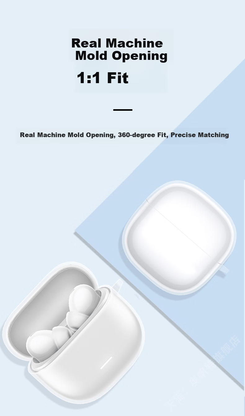 Masentek Earphone Case for Redmi Buds 6 Youth Edition, Bluetooth Charging Box for 4/5/pro/7s/8 Active Edition/Xiaomi Air 4SE, Soft TPU 3