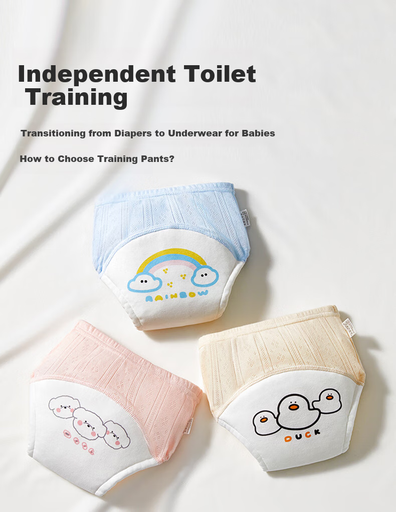 Beedoll Summer Baby Washable Potty Training Pants 3-Pack Duck Dog Rainbow Cloud M Size 4