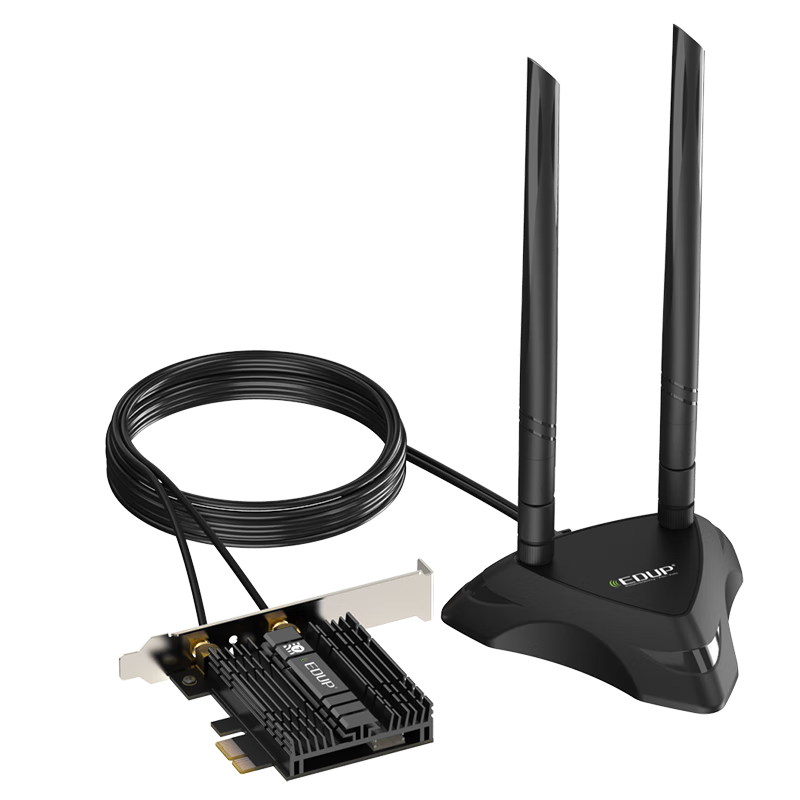 EDUP WIFI7 Wireless Network Card for Desktop Computers, WiFi Receiver BE200 with Built-In PCIE Network Card And Bluetooth 5.4, Compatible with Windows 10/11 Systems EP-BE9715GS Pro