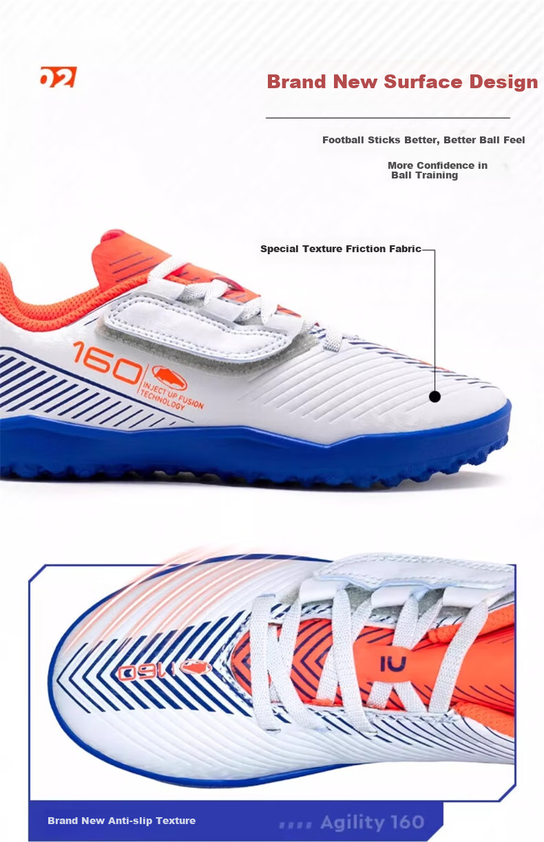 DECATHLON Youth Hard Ground Cleats Soccer Shoes Artificial Turf Training Shoes White And Blue Size 38 4503630 4