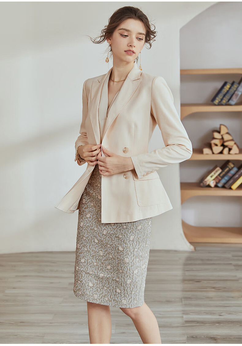 ROEYSHOUSE Satin Shirt for Women 2025 Summer Elegant V-Neck Long Sleeve Top Apricot M 5
