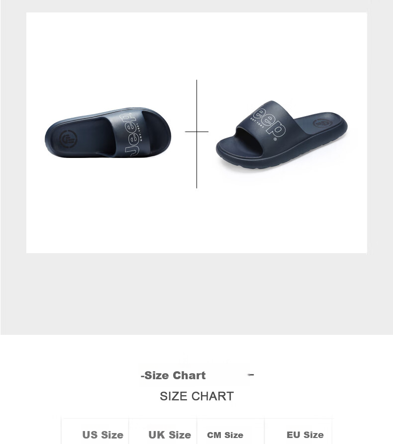 Jeep Casual Slippers for Couples, Trendy Indoor/outdoor Wear, Comfortable Non-Slip Beach Sandals P210MTX048 Black Size 40-41 7