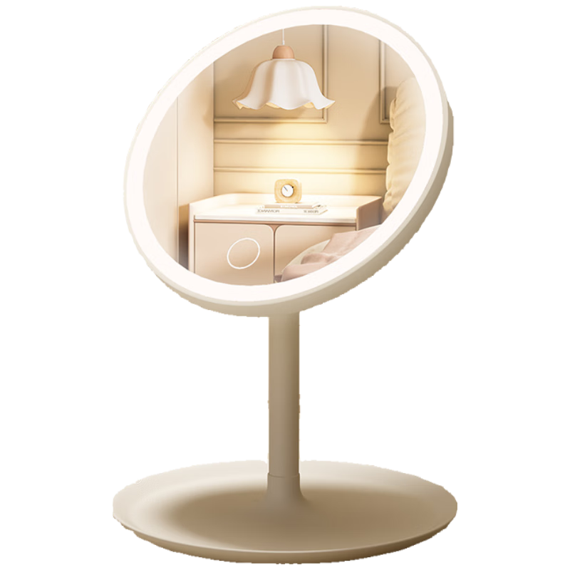 Anerya Makeup Mirror with Light, Desktop Fill Light Small Mirror for Women, Instagram Style, Dorm Desk Portable Mini Dressing Mirror