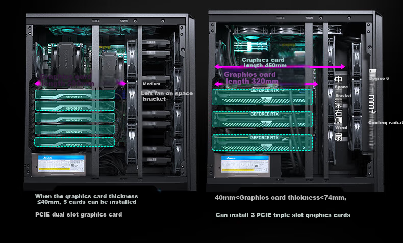 PHANTEKS ENTHOO PRO II Non-Side-Through PK620 Full Tower NAS Enterprise Server AI Workstation Case (SSI-EEB/11xPCI/deep Learning/5090) 7