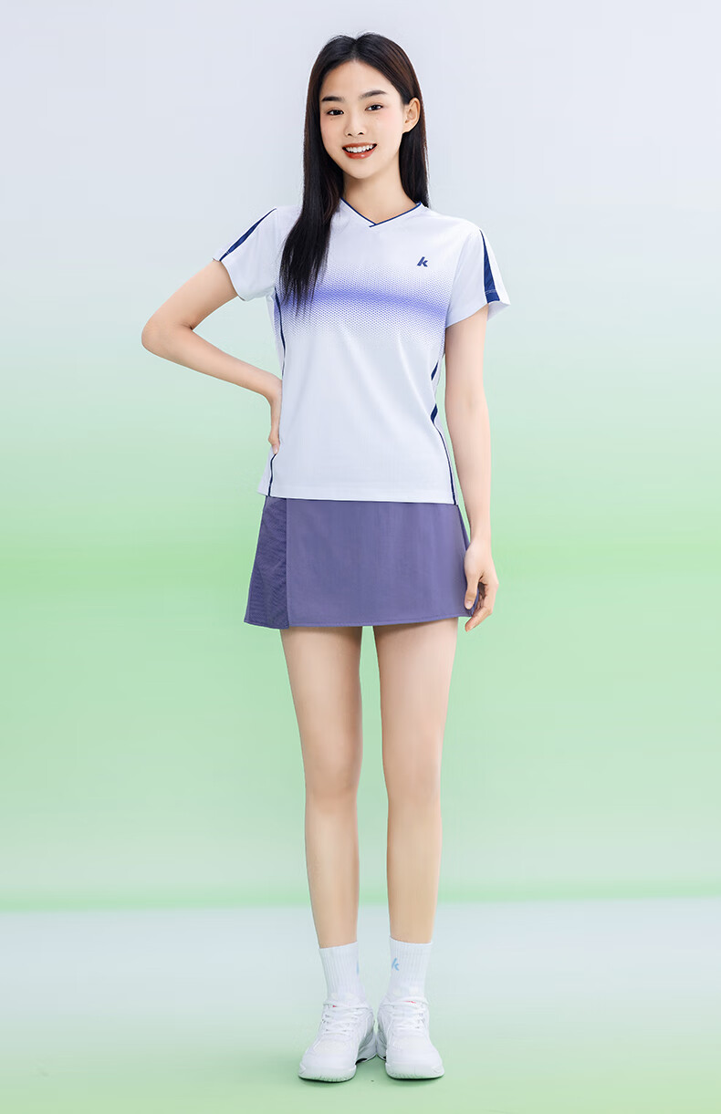 KAWASAKI Women's Woven Badminton Skirt Sports Quick-Dry Breathable Anti-Exposure Skirt C2790 Jade Blue M 6