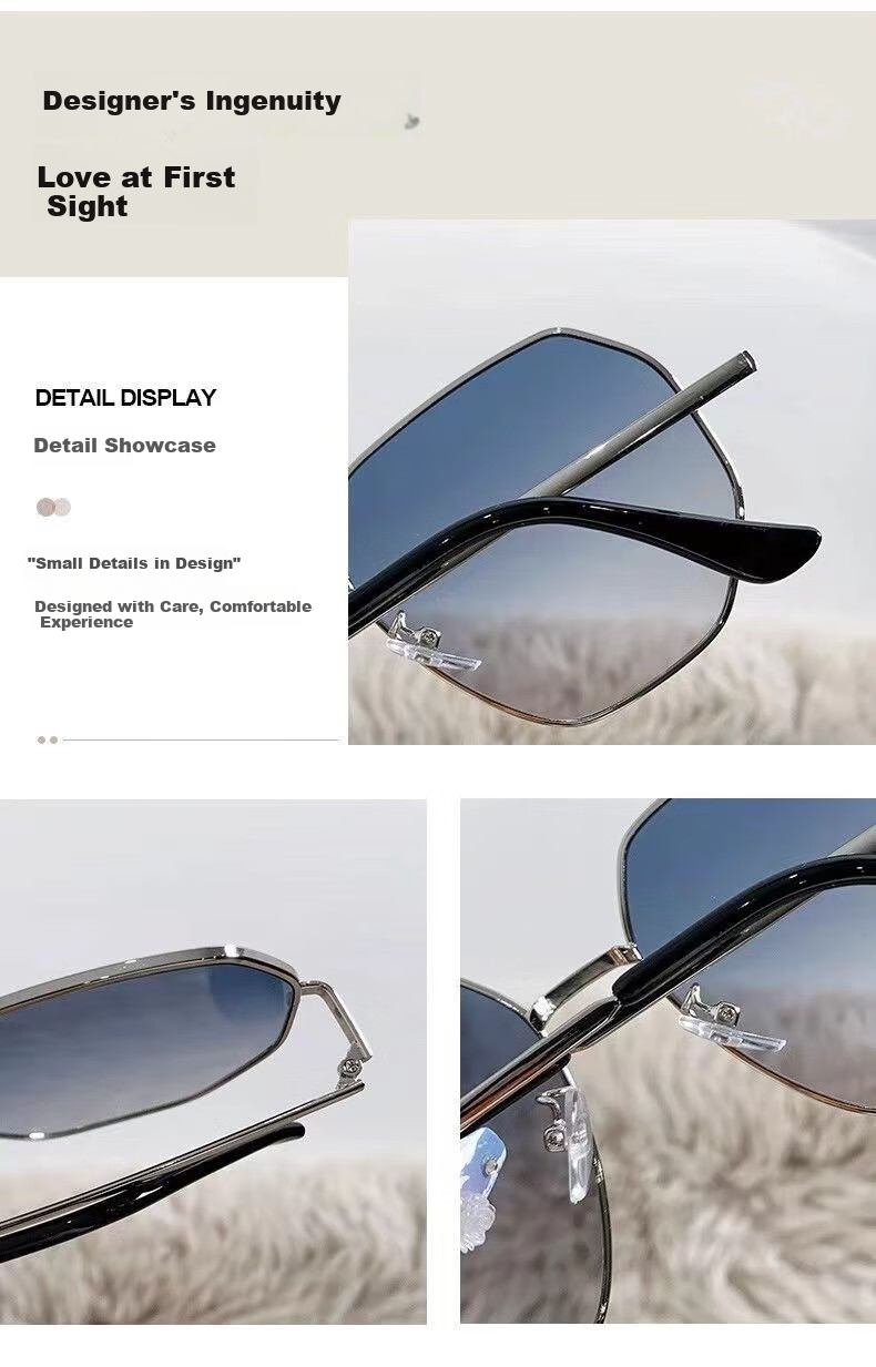 GOGOSOON 2025 New Women's Versatile Driving Sunglasses, High-End UV Protection Blue Glasses, Large Frame Men's Sunglasses 4