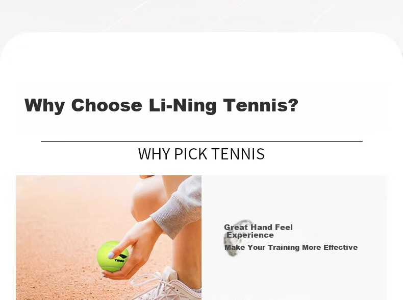 Li-Ning Tennis TB50 Adult And Children's High-Elasticity Professional Training Balls, Durable And Wear-Resistant, Unisex, Pack of 4 3