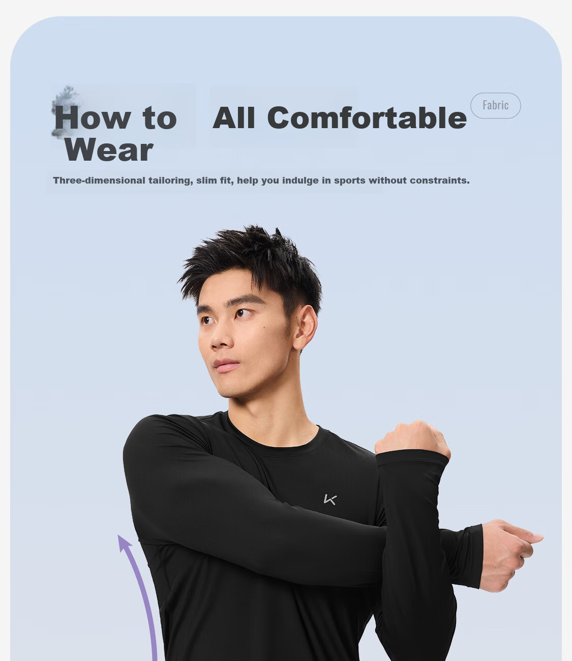 Keep Men's Long Sleeve T-Shirt Spring Running Outdoor Fitness Sports Quick-Dry Basic Top Classic Black 2XL 10