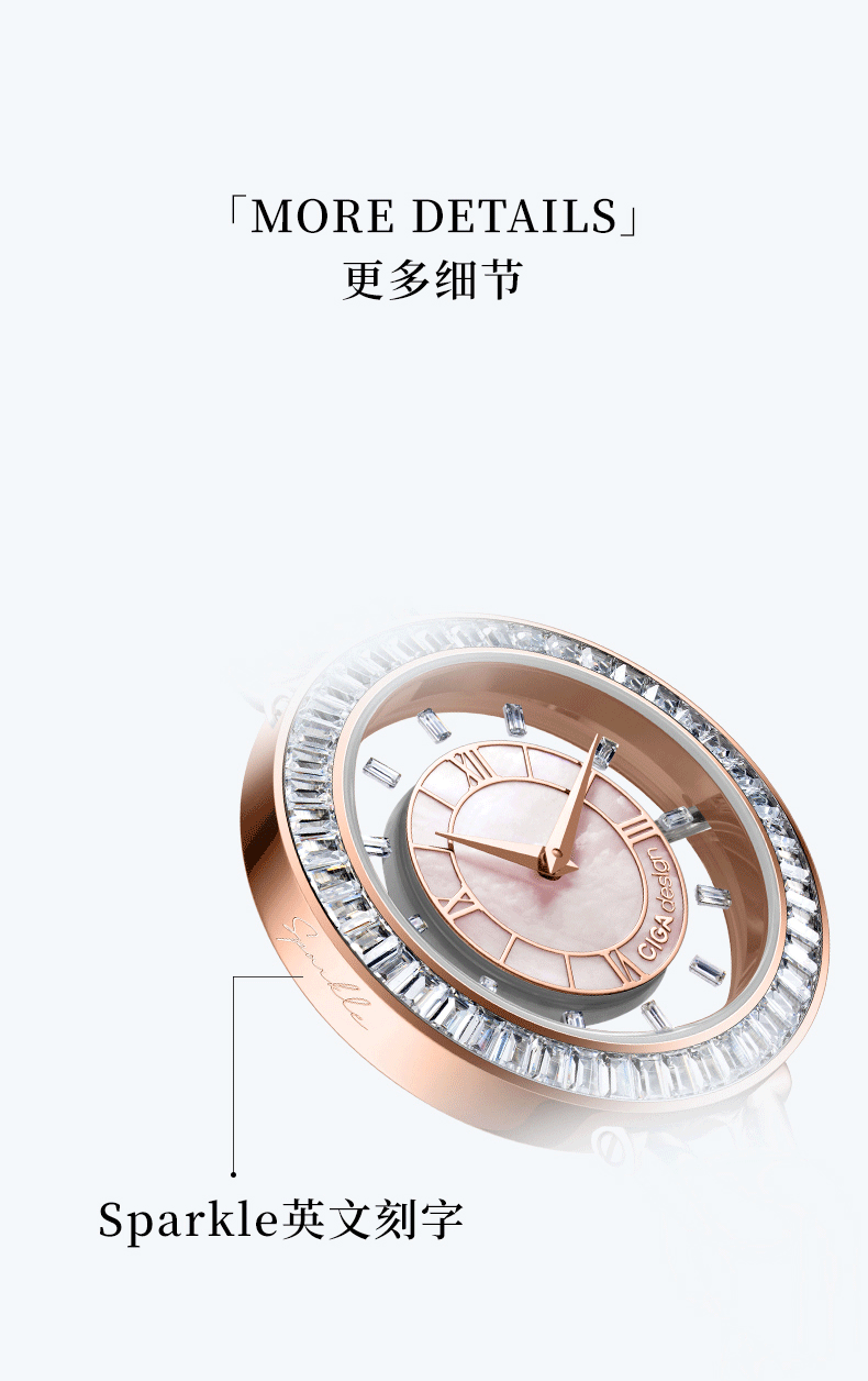 CIGA Design Moissanite Artistic Luxury Women's Watch Gift for Girlfriend 37