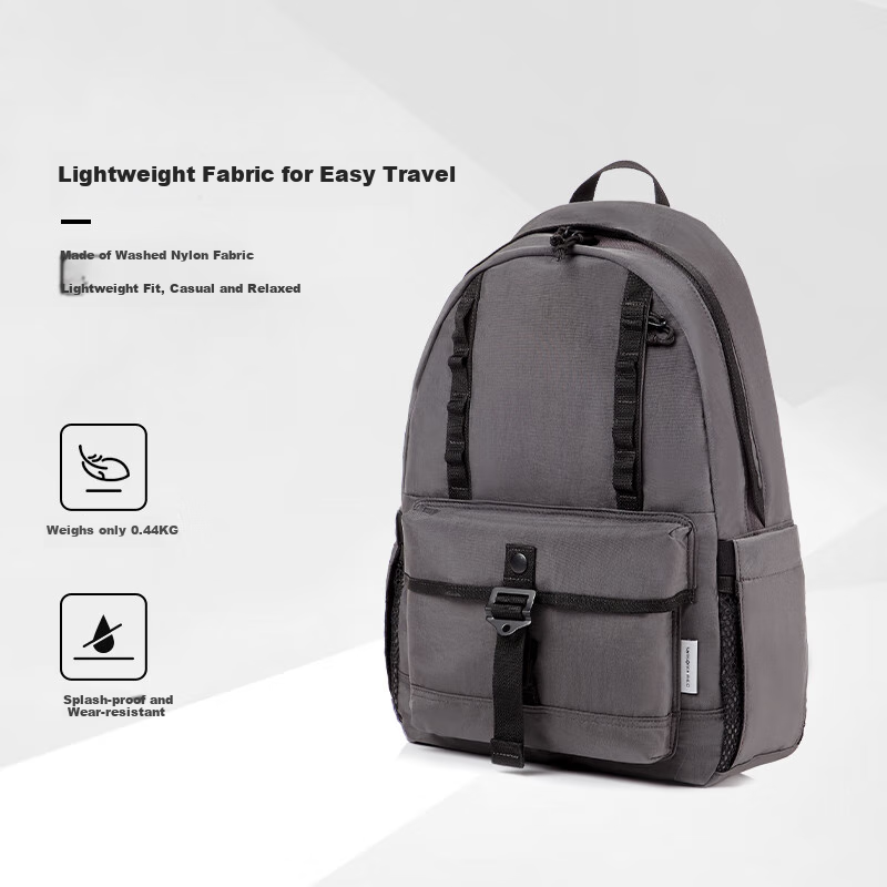 Xinxiuli Outdoor Sports Backpack, 15.6-Inch Laptop Bag, Men's Travel Backpack, Versatile Carrying UG4, Gray