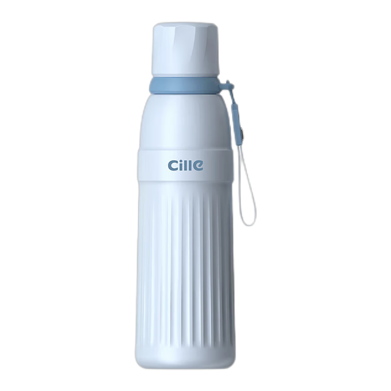 Cille Large Capacity Insulated Bottle 316 Stainless Steel Water Cup Outdoor Portable Car Student Direct Drinking Straw Cup for Men and Women