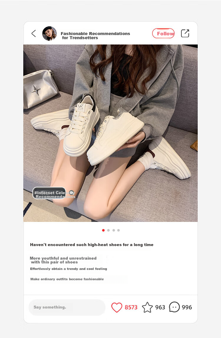 La Chapelle Women's Sneakers, Thick-Soled White Shoes, Versatile Pearl Lace-Up Sports White Shoes-JX005 Silver 39 2