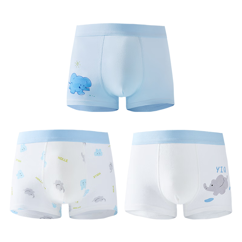 LangSha Boys' Underwear, Cotton Grade A, for School-Age Children And Teenagers, Developmental Boxer Briefs, 3-Pack, Size 160