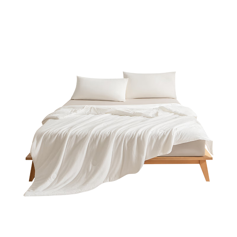 HuiShui 100% Cotton Antibacterial Mite-Resistant Soy Fiber Summer Thin Quilt Washable A-Class Pure Cotton Air Conditioning Quilt for Single and Double Beds
