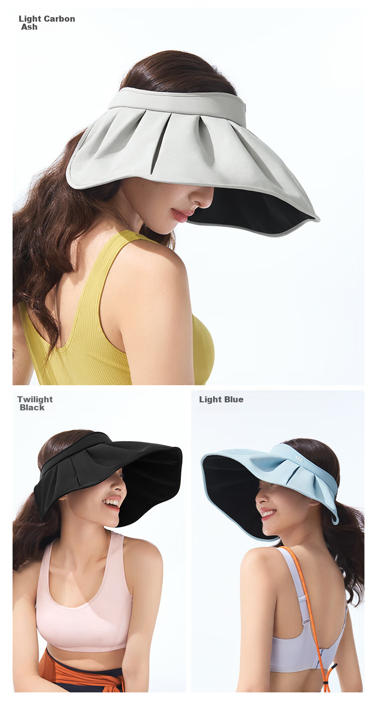 Beneunder Sun Hat for Women, Black Gel UV Protection Cap with Wide Brim, Outdoor Versatile Visor Hat, Sun Hat BM532 19