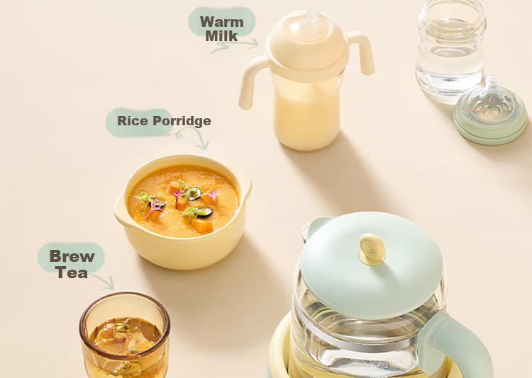 Joyoung Household Multi-Functional Health Pot, 316 Stainless Steel Constant Temperature Kettle, Milk Maker, Baby Formula Mixer, Water Boiler, Milk Temperature Regulator MY-Q576 25