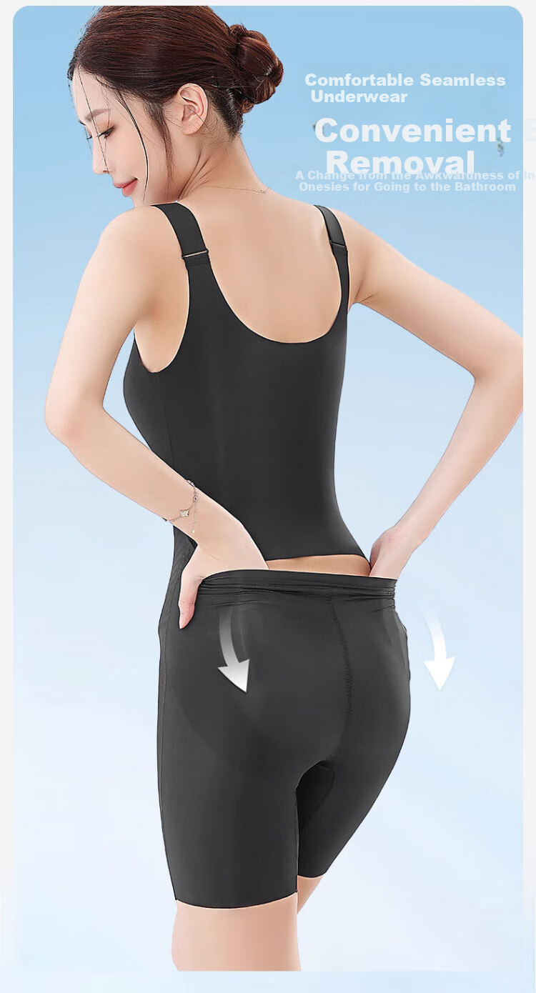 LangSha Ultra-Thin Seamless Shapewear Bodysuit, Breathable Summer Slimming Waist-Cinching Body-Shaping Underwear, Postpartum Tummy Control Shaping Slimming Garment 12
