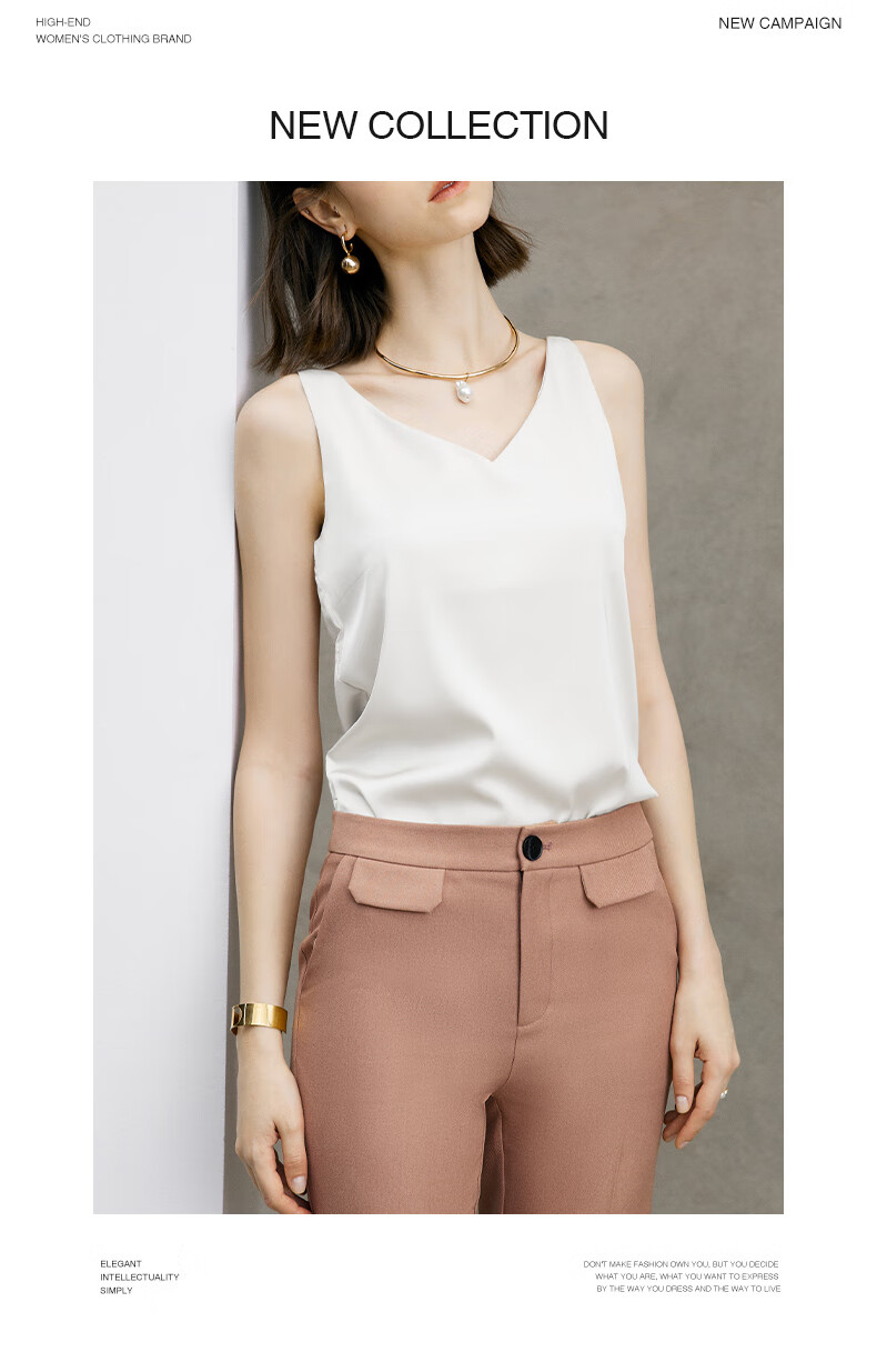 YANYEE White Basic Camisole Women's Summer 2025 Simple Versatile Sleeveless Vest White 2XL 9