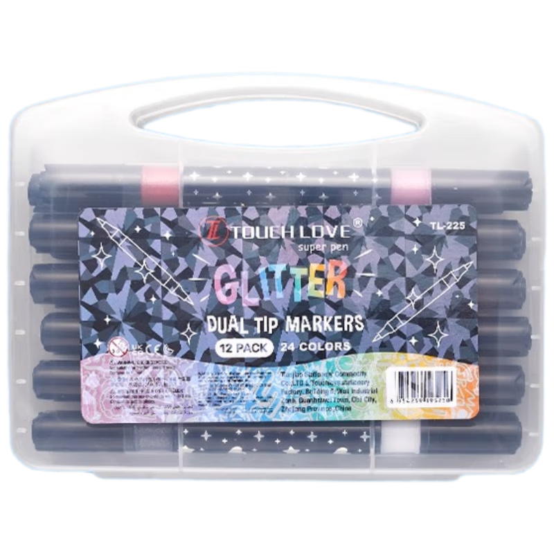 Liupintang Colorful Glitter Gel Pen Fluorescent Shiny Slime Silver Color-Changing Pearl Marker for Journaling Kids Fluorescent Note-Taking Shiny Metallic Outline Glitter Watercolor Pen