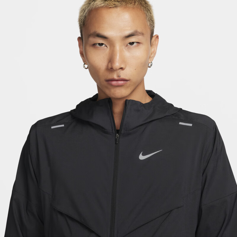 NIKE Slim-Fit Stand Collar Women's Long-Sleeve Jacket, Sporty Casual IB1999-010 Black L 3