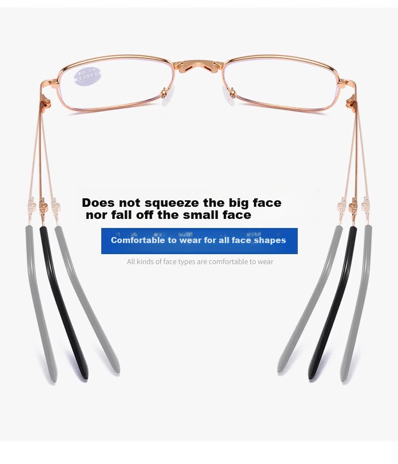 GOGOSOON Reading Glasses for Men, Foldable Portable Anti-Blue Light High Definition Retro Bifocal Multi-Focus Smart Zoom Glasses for Elderly 11
