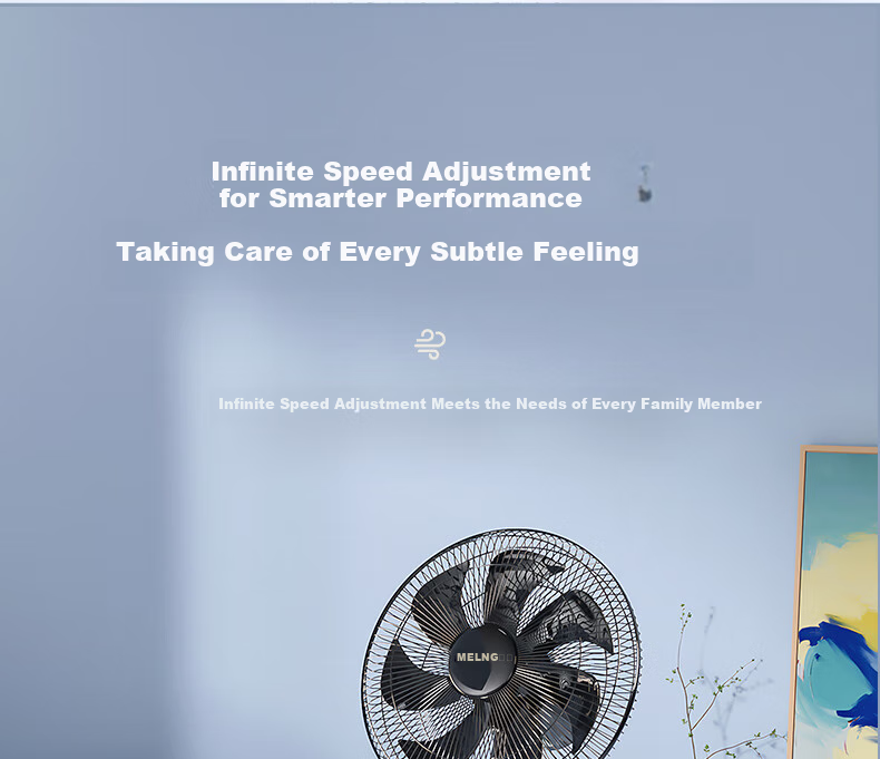 MeiLing Electric Fan/Floor Standing Fan Home Large Airflow Oscillating Industrial Aluminum Blade Fan Office Bedroom Commercial Energy Saving MPF-DL18612 12