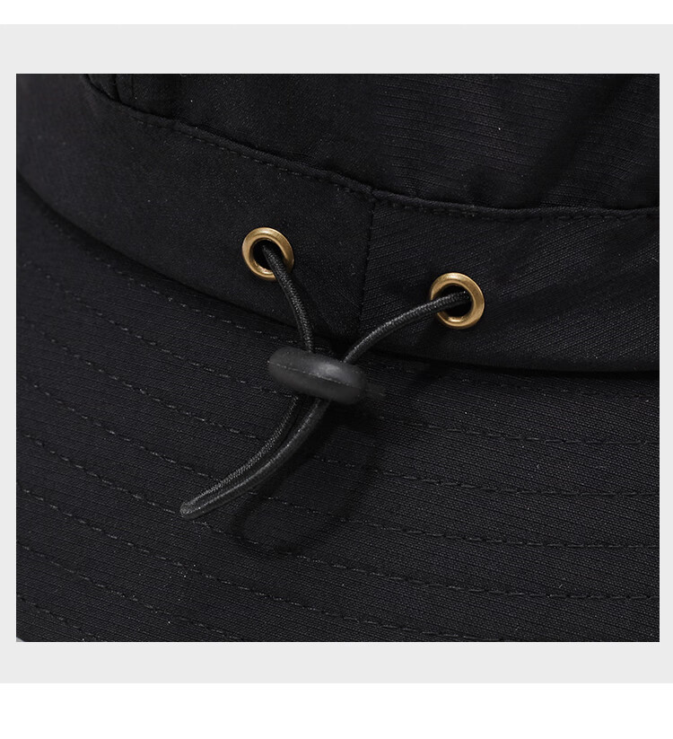 JEEP Men's Sun Protection Bucket Hat Fishing Hiking Outdoor Summer Cap Dark Blue Black 15