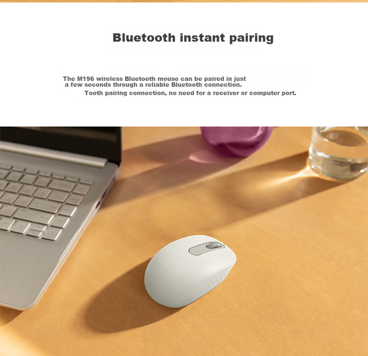 Logitech M196 [Enterprise Grade] Wireless Bluetooth Mouse, Office Mouse, Desktop And Laptop Mouse, Portable Mouse, Graphite Black [Bulk Order Discount] 4