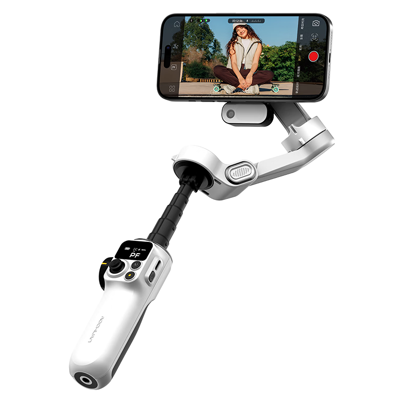 Aochuan P2 Supports 360° Rotating Smartphone Gimbal Stabilizer, Three-Axis Anti-Shake Handheld Shooting, Video Vlog Intelligent Tracking, Selfie Stick for Following And Travel Photography